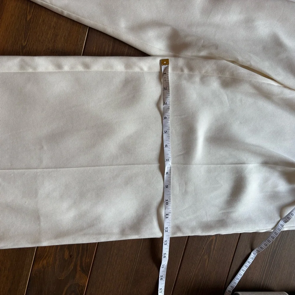 New with Tags! Nine West Tie Waist Wide Leg Crop Pants Cream Daisy Dew. Size 4 - Picture 7 of 12